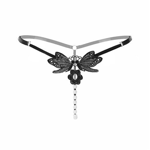 FEITONG Spitze Perlen Low-Taille Strings Nahtlose Panties Slips Erotik Unterwäsche Damen