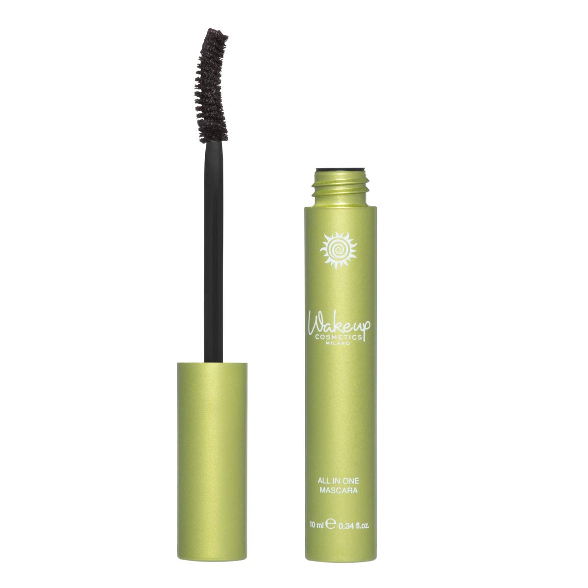 Wakeup Cosmetics Milano 3 in 1 All in One Mascara for Voluminous, Curved and Longer Lashes, Brown