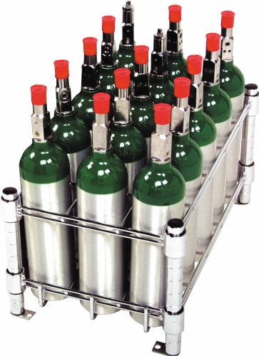 M6 Oxygen Tank Cylinder Storage Rack - Holds 15 Tanks
