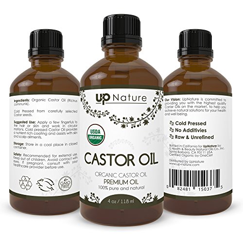 image for UpNature - USDA Organic Castor Oil - Pure, Unrefined, Non-GMO - Cold P
