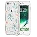iPhone 6 case,iPhone 6s Case with Flowers, LUOLNH Slim Clear Chrome Gold Floral Pattern Soft Flexible TPU Back Cover Case for Apple iPhone 6/6s [4.7 inch] -B