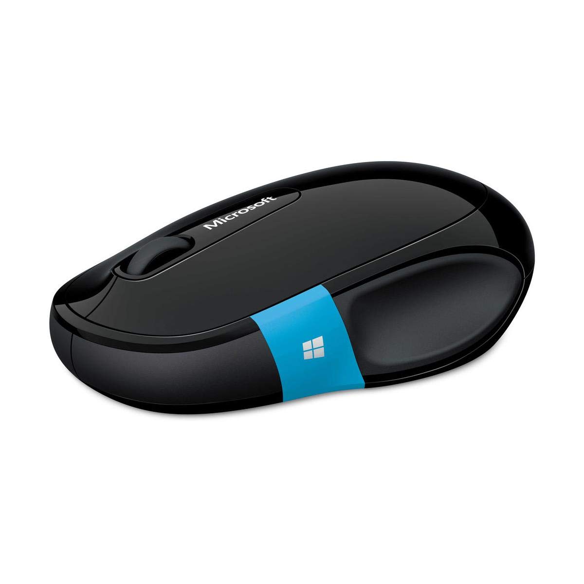 Microsoft Sculpt Comfort Mouse - Black. Comfortable design, Customizable Windows Touch Tab, 4-Way Scrolling,Bluetooth Mouse for PC/Laptop/Desktop, works with Mac/Windows Computers