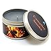 Campfire Smoke - Container Candle, 6 oz - Made with Beeswax, Coconut and Soy - Black Tin Candle - Handmade in The USA - Candeo Candle