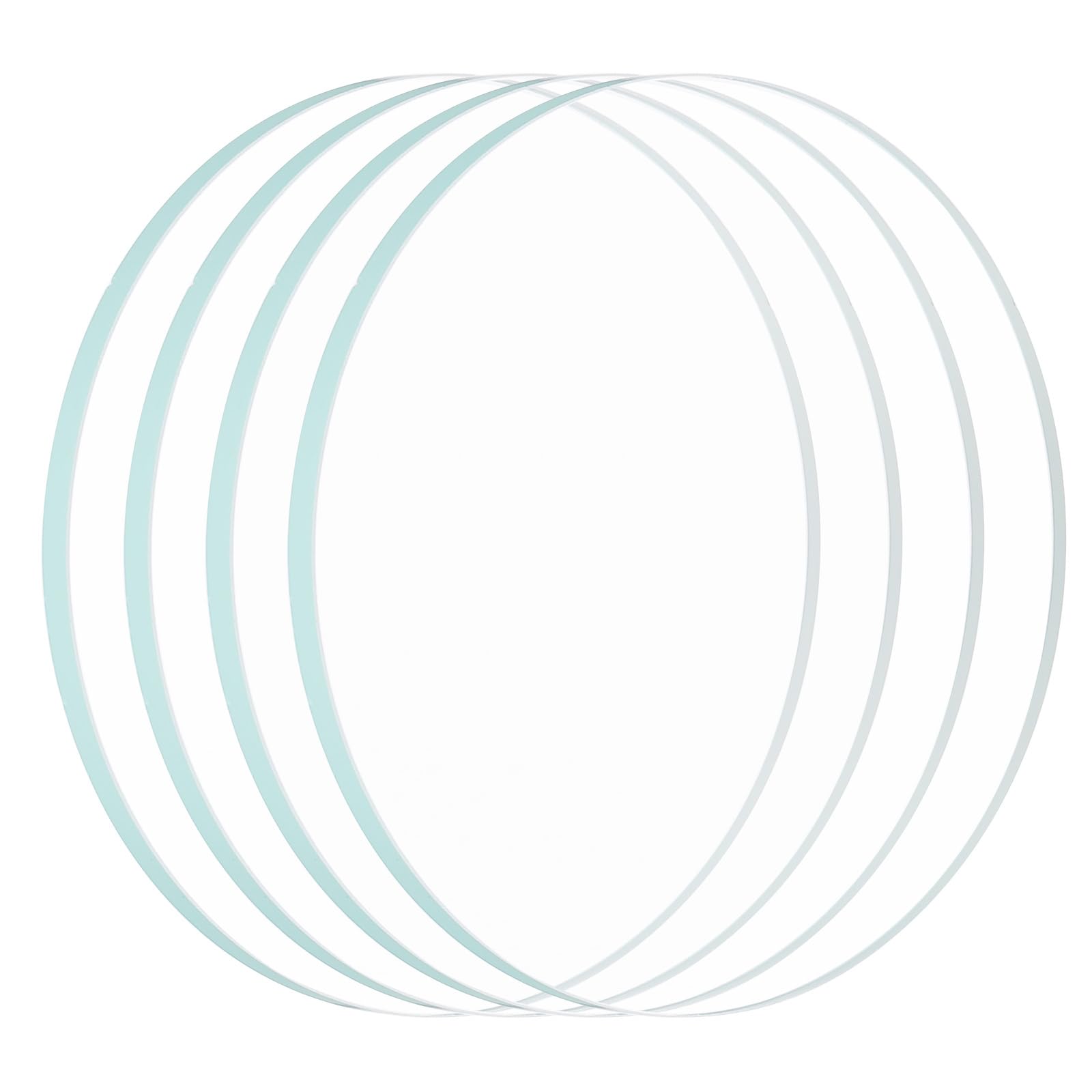 PATIKIL 2.5" Dia LED Lens, 4 Pcs Polished Edge Flashlight Replacement Parts Glass Lens for Light Source Lens Replacement, Transparent