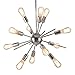Sputnik Chandelier, Naturous 12 Lights Pendant Light, Modern Ceiling Light with Chrome Finish, Vintage Industrial Style Lighting Fixture, UL Listed