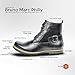 Bruno MARC PHILLY-5 Men's Formal Classic Cap Toe Vintage Laced Up Side Zipper Military Combat Boots Black Size 9.5