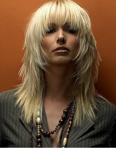 Colorwigy Layered Sexy Straight Natural Synthetic Hair Wigs with Bangs 14 Inches