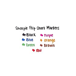 Sharpie Flip Chart Markers, Bullet Tip, Assorted
