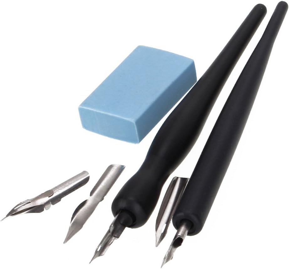 Tinksky Cartoon Pen Holders Dip Pen Nibs for Cartoonists and Artists