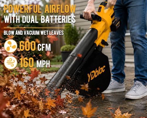 40V Cordless Leaf Blower Vacuum Mulcher, 3-in-1 Battery Powered Leaf Vacuum with photo 8