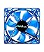 Apevia 14SL-BL 140mm 4pin Molex + 3pin Motherboard Silent Blue LED Case Fan, Connecting to Power Supply or Motherboard