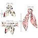 Bow Scrunchies for Hair, Funtopia 6 Pcs Ribbon Hair Scrunchies with Printed Pattern, Including 3 Satin Scarf Scrunchies, 3 Bunny Ear Scrunchies, Cute Bowknot Hair Ties Ropes for Women Girls