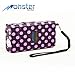 Monster Stun Gun with LED Flashlight & Disable Pin, 25 Million Volts, Rechargeable, Polka Dot Purple