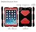 iPad Mini 4 Case, Aceguarder New Design iPad Mini 4 Case Rainproof Dirtproof Shockproof Cover Case With Stand Super Protection for iPad Mini 4 (Black-Red)