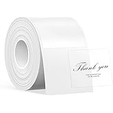 SUPVAN T50M Series Label Maker Tape, 1.57'' × 1.18'' (40mm × 30mm) 230 Labels/Roll Genuine Laminated Thermal Label Tape Refill, Waterproof Oilproof Adhesive Auto Detect Labels, Black on Transparent