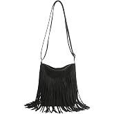 OYOANGLE Women's Fringe Cowgirl Hippie Western Crossbody Bags | Adjustable Strap Tassel Purse, Shoulder Bags for Women