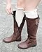 Cozy Design Women's Chevron Pattern Knee High Lace Trim Boot Socks