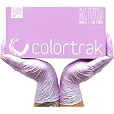 Colortrak Luminous Collection Disposable Nitrile Gloves, Lilac Frost Color, Latex-Free, Textured Finger Tips