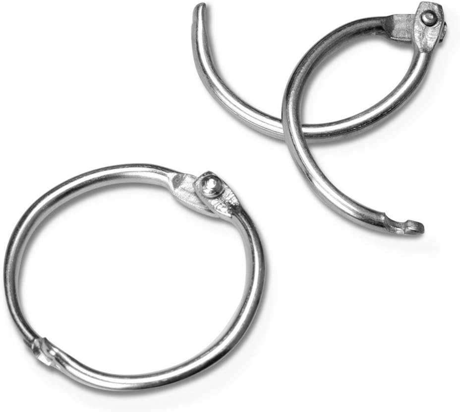 Binder Rings 120 Pack, 1 Inch Loose Leaf Book Rings, Silver Binder Ring, Metal Rings, Key Rings for Office, Home, School : Office Products