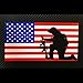 American Flag Soldier Kneeling Sticker Custom Vinyl USA Merica United States Marines Army Navy Airforce RED White Blue