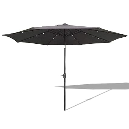 HENGMEI 300cm ALU Sonnenschirm Gartenschirm Terrassenschirm Marktschirm Ampelschirm Strandschirm Kurbelschirm mit UV Schutz 4