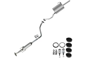 Northeastern Exhaust | Resonator Pipe and Muffler Exhaust System Kit Compatible for Nissan Versa Note 2014-2017 1.6L - Includes Hangers, Gaskets, Bolt & Nuts, and Bolt Spring