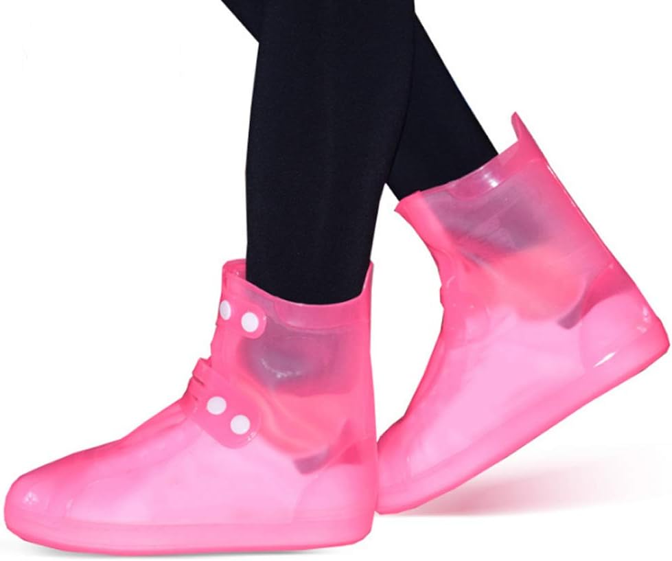 Grizack 1 Pair Silicone Waterproof Shoes Covers Anti-slip Wear-resistant Adults Rain Boots