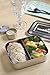 LunchBots Medium Duo Snack Container - Divided Stainless Steel Food Container - Two Sections and a Side - Eco-Friendly - Dishwasher Safe - Stainless Lid - Stainless Steel