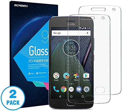 2-Pack Moto G5 Plus Screen Protector MOMOKE Premium Tempered Glass Screen Protector