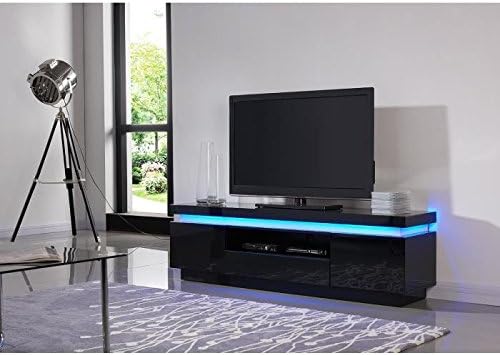 Téléchargement gratuit Images Flash Meuble Tv Laque Noir 165cm Avec Leds Multicolores Amazon Fr dernière salutations