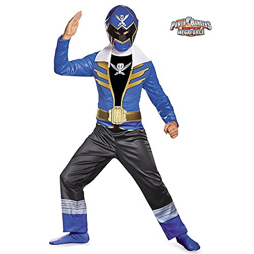 Disguise Saban Super MegaForce Power Rangers Blue Ranger Classic Boys Costume - Image 3