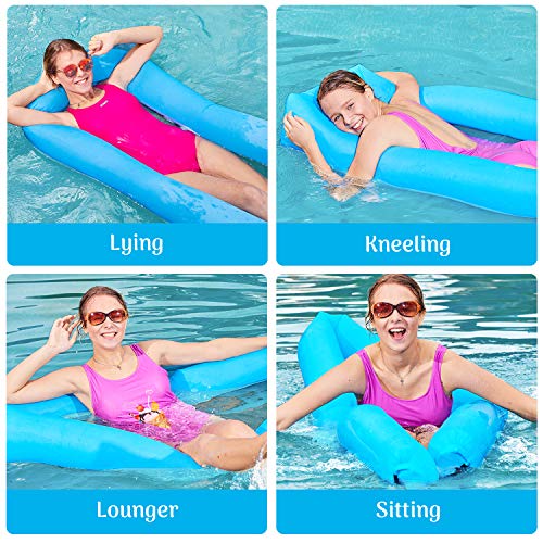 image for AOMAIS Inflatable Pool Floats Portable Floating Lounger Chair Water Ha
