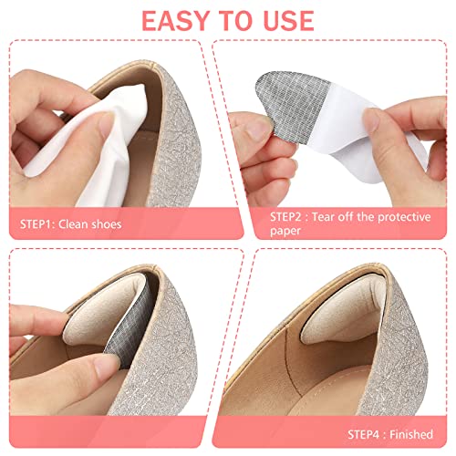 Heel Inserts for Women Pads Protectors - Heel Grips Liner for Men Women, Heel Cushions Inserts for Loose Shoes (6 Pairs)