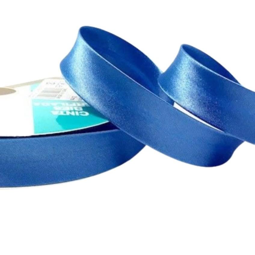 Plush Addict Single Fold Satin Bias Binding Tape for Sewing, Edging, Stitching, Hemming, Trimmings, Accessories, Outfits and Crafts - Cornflower - 18mm Wide x 5 Metre