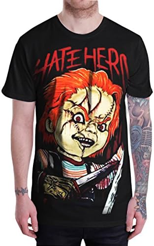 Chucky Horror Movie Street Tour Hate Design T Shirt Black (XX-Large)