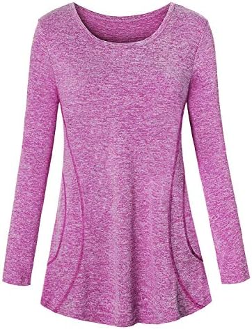 Womens Yoga Tops Flowy Fitness Workout Shirts Short Sleeve Activewear