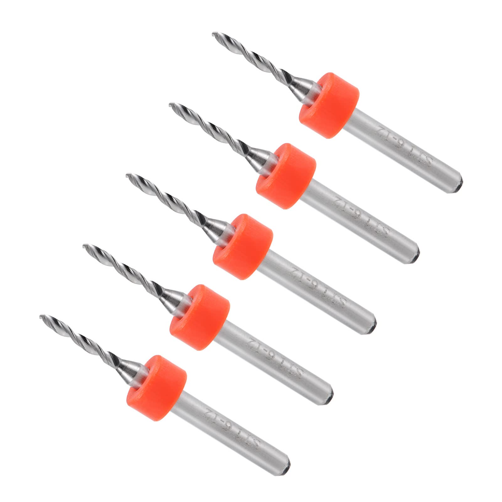 CoCud Micro PCB Drill Bits, 1/8" Shank 1.6mm Cutting Edge, Tungsten Carbide Print Circuit Board Drill Bit - (Applications: for CNC Drilling Engraving Machine), 5-Pieces