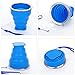 Od-sport Silicone Collapsible Travel Cup, 4 Pack Collapsible Silicone Cup with Lid, Expandable Drinking Cup Set, Reusable Mug for Camping, Hiking, Travel