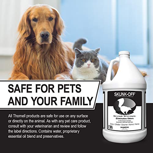 Skunk Off Pet Shampoo Ready to use Skunk Odor Remover for Dogs, Cats