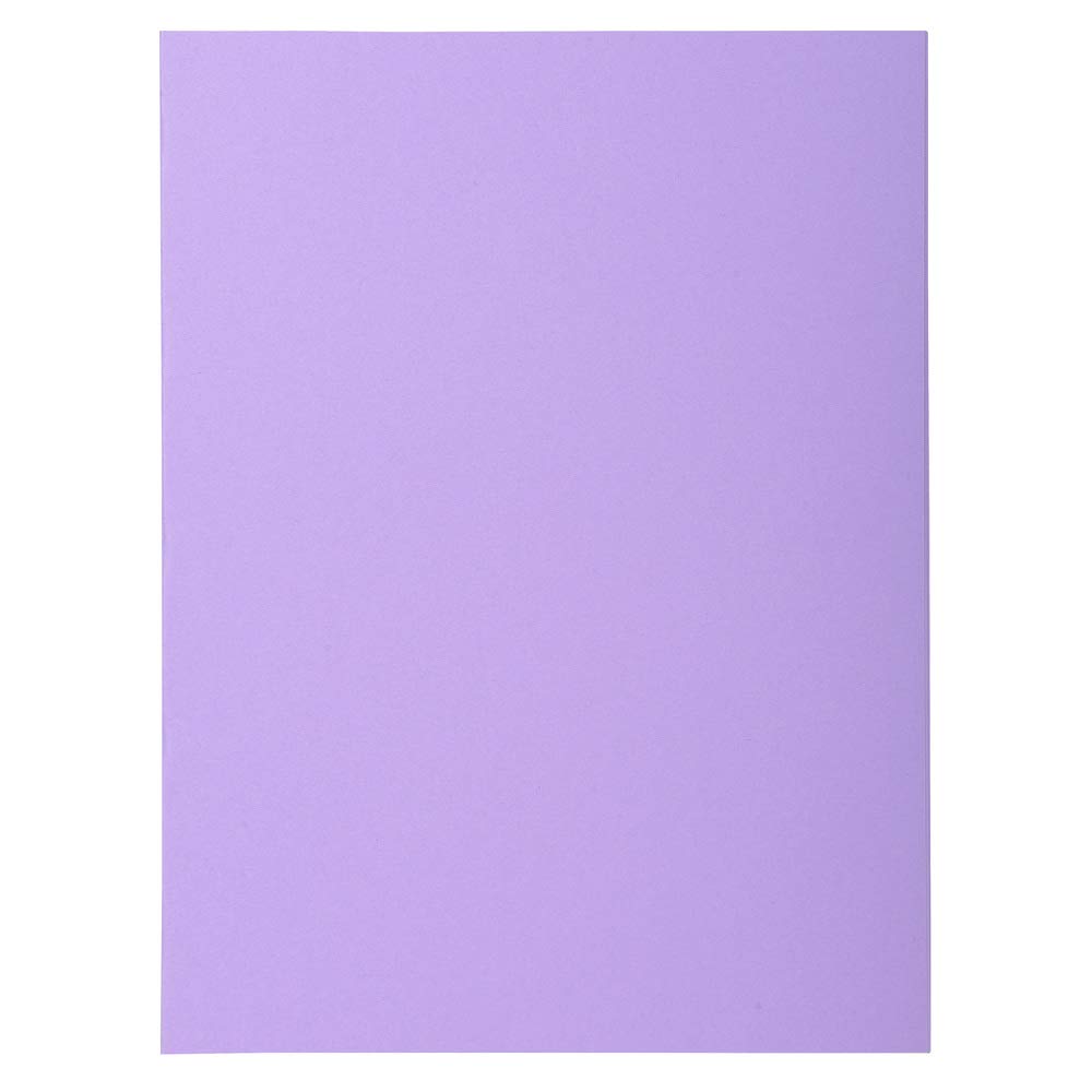 Exacompta - Ref 340008E - Super Pastel Square Cut Folders - 24 x 32cm in Size, Suitable for Storing & Holding A4 Documents, 160gsm Card - Lilac (Pack of 100)