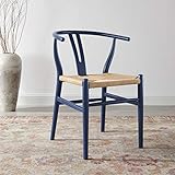 Modway Amish Dining Wood Side Chair, Midnight Blue