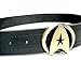 Oem Men's Star Trek Twok Leather Belt Buckle L Gold