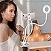 Neewer Selfie Ring Light with Cell Phone Holder Stand for Live Stream/Makeup,LED Camera Lighting (3-Light Mode,8-Level Brightness) with Lazy Bracket Compatible with iPhone 8 7 6S Plus X Android(White)