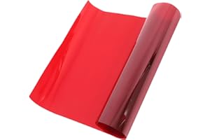 GARVALON Color Correction Gel Filter Red Pet Film for Video Lighting and Art Projects Cuttable Lightweight
