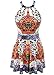 CrazycatZ Womens High Neck Swimdress with Short Cut Out Swimdress (Multi, XXL US 14)