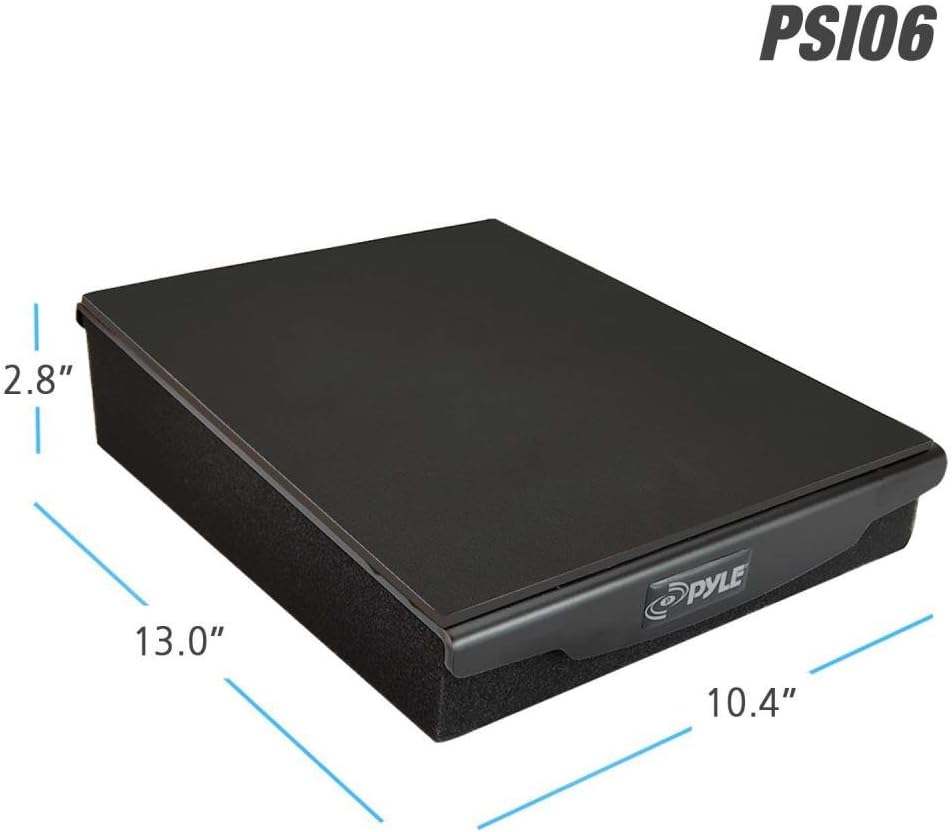 Pyle PSI06 Acoustic Sound Proofing Deadening Vibration Isolation Speaker Base, Charcoal Gray, 13" x 10.4" - Image 4