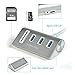 FREEGENE 3-Port Aluminum USB 3.0 Hub with SD/TF Card Reader Combo for iMac, MacBook Air, MacBook Pro, MacBook, Mac Mini, PCs and Laptops