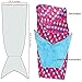 Sleepyheads Mermaid Tail Blanket Super Soft Fleece Sleeping Bag for Kids and Adults Blue and Purple with Blue Tail (SH5500-5005)