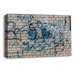 Canvas Wall Art for Living Room,Bedroom Home Artwork Paintings Creative Graffiti Ready to Hang - 12x18 inches