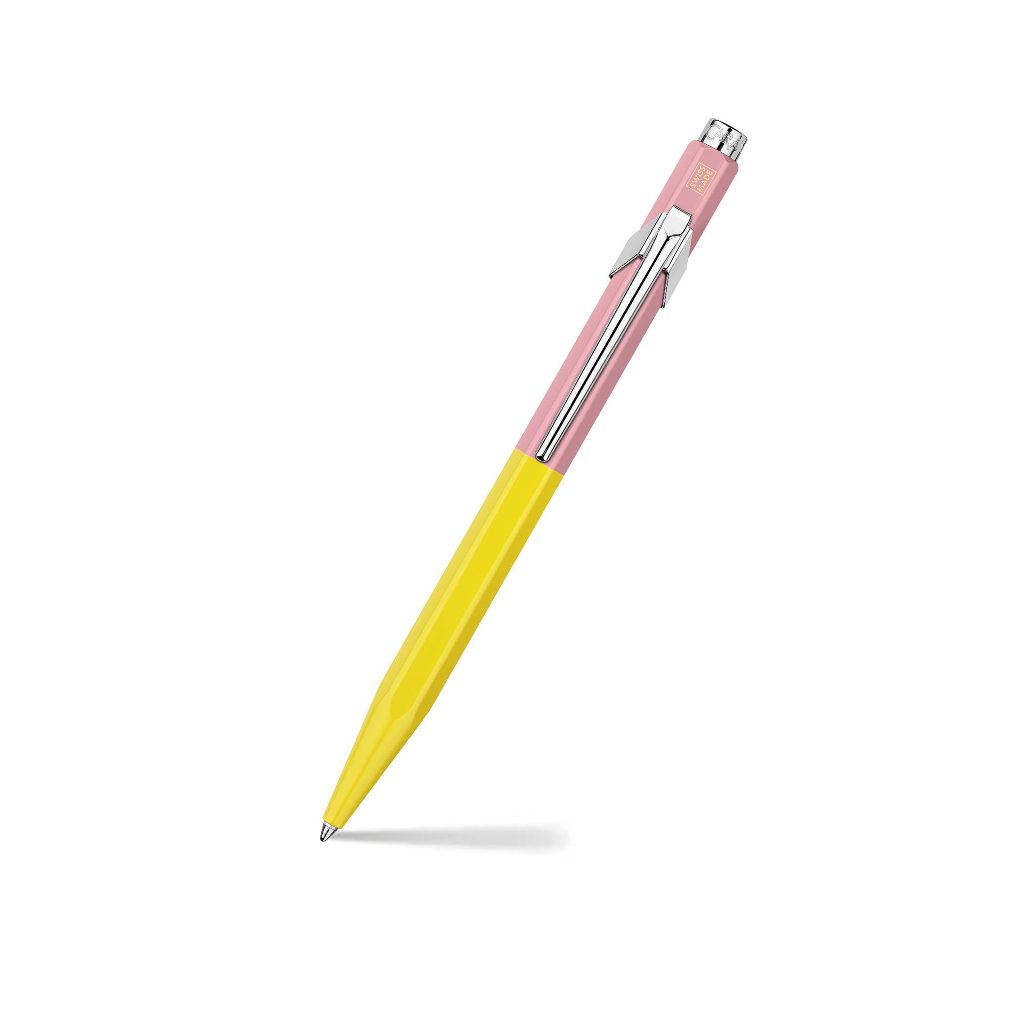 Caran D'Ache Ballpoint pen 849 Paul Smith Chartreuse/Rose, black M refill, in slimpack